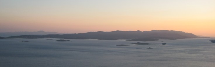 Korcula from Peljesac peninsula